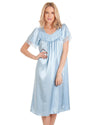 Lady Olga Womens Satin Short Sleeve Nightdress