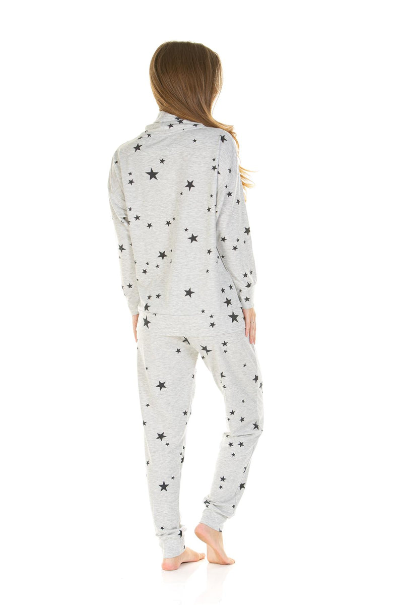 La Marquise Womens Starry Days Cowl Neck Pyjamas