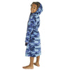 Boys Blue Shark Camo Dressing Gown