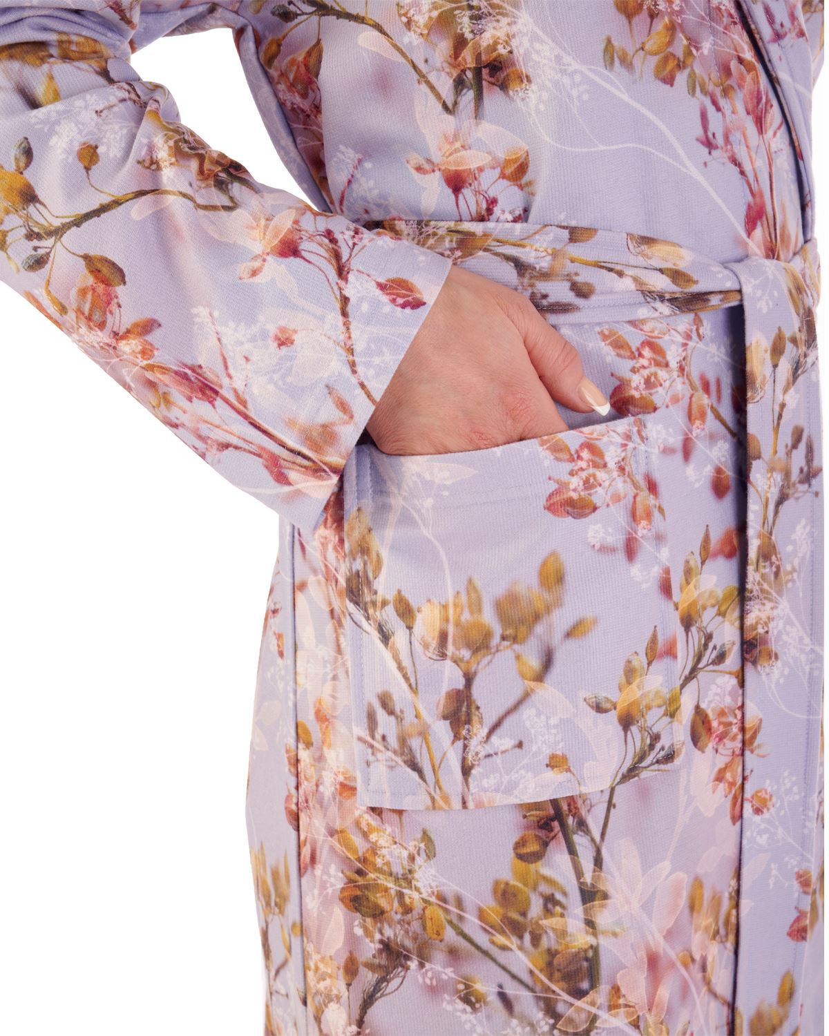 Slenderella Womens 46" Floral Bamboo Dressing Gown