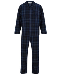 Walker Reid Mens Brushed Cotton Check Tailored Pyjamas