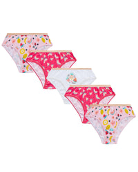 5 Pairs Girls Pink Fruit Cotton Knickers