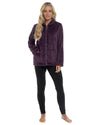 Undercover Womens Waffle Fleece Zip Bed Jacket