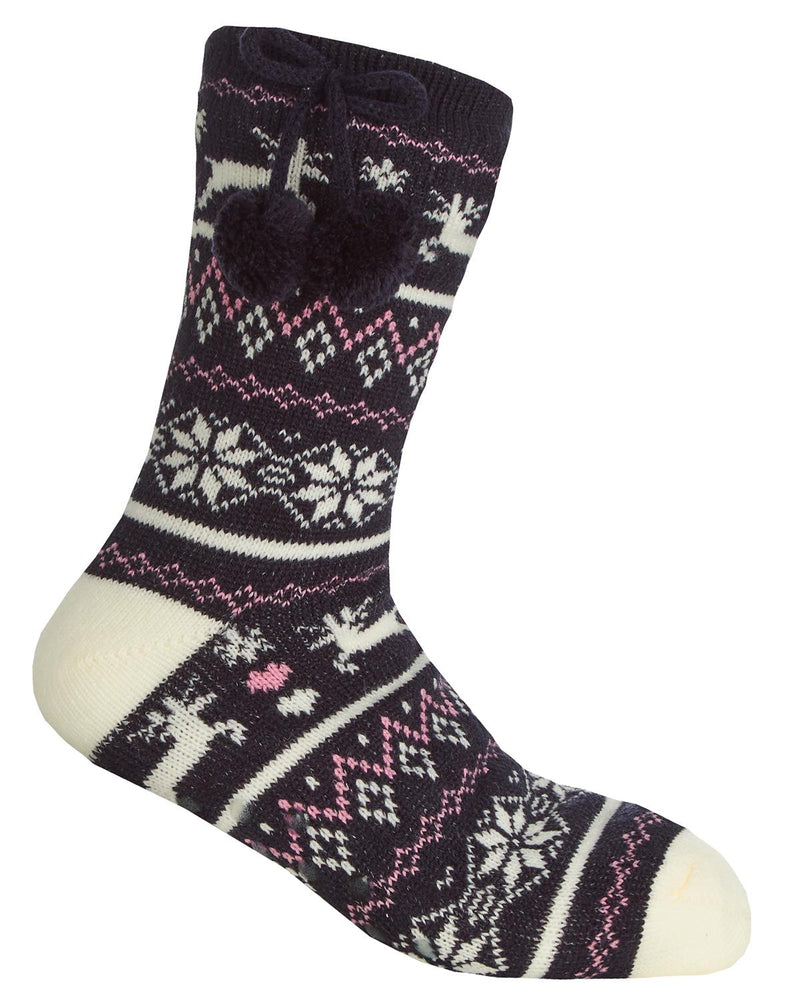 Forever Dreaming Womens Fairisle Slipper Socks