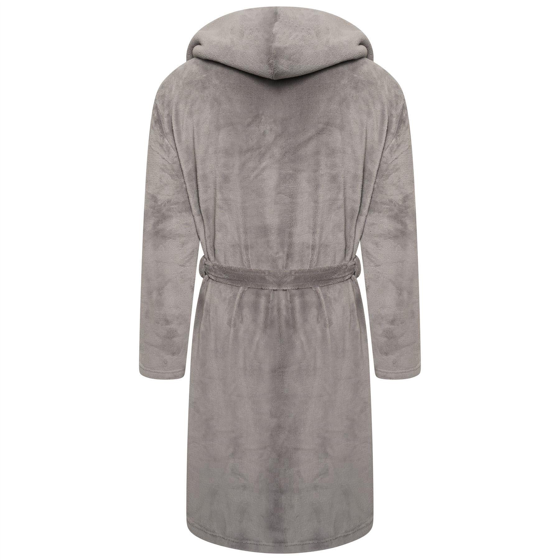 Loungeable Mens Fleece Hooded Dressing Gown