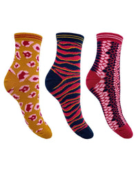 Nice Socks Womens 3 Pack Animal Print Socks