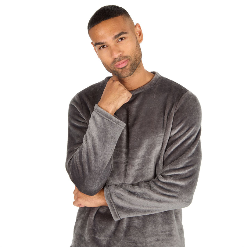 Cargo Bay Mens Polished Fleece Check Pyjamas