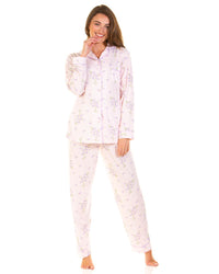 La Marquise Womens Primrose in Bloom Jersey Button Pyjamas