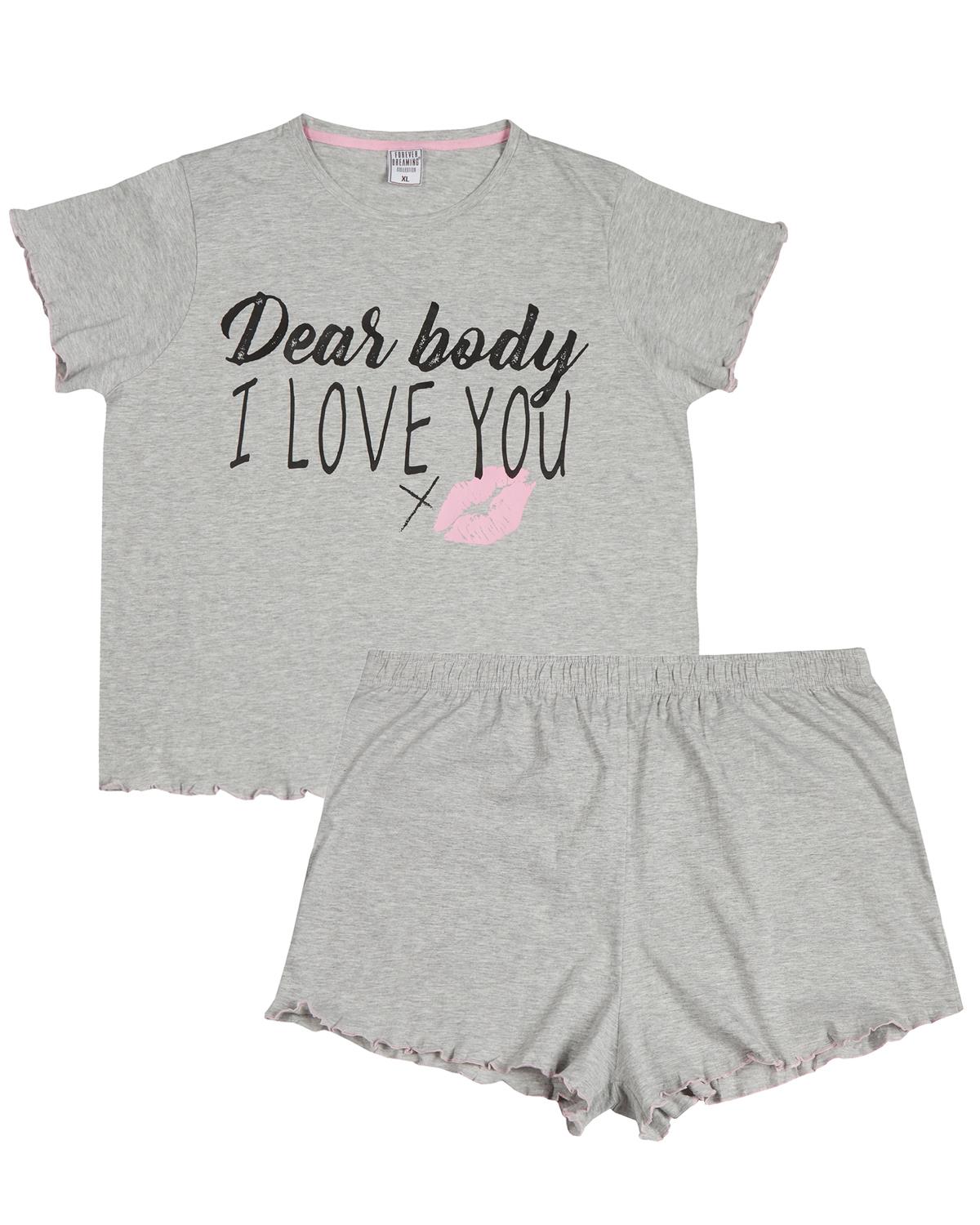 Forever Dreaming Plus Size 'Dear Body' Short Pyjamas