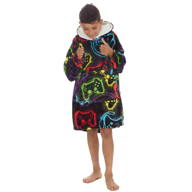 Huggable Kids Multicoloured Gaming Snuggle Hoodie