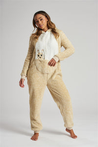 Loungeable Womens Kangaroo Fleece Onesie