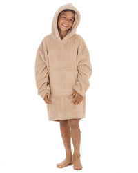 Huggable Kids Plain Oversized Fleece Hoodie