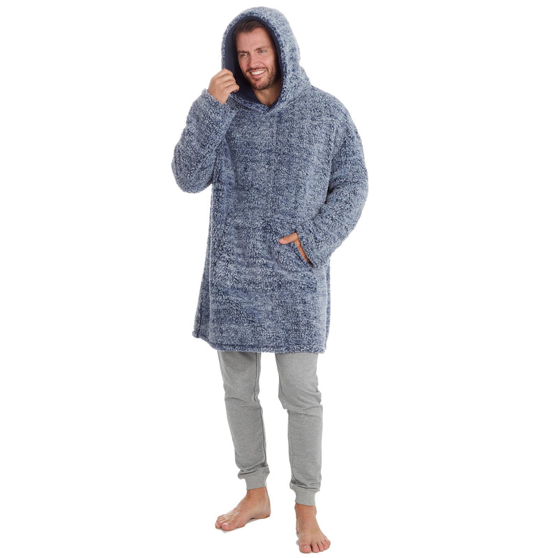 Huggable Mens Sherpa Fleece Oversized Blanket Hoodie