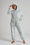 Loungeable Womens Grey Sparkle Star Onesie