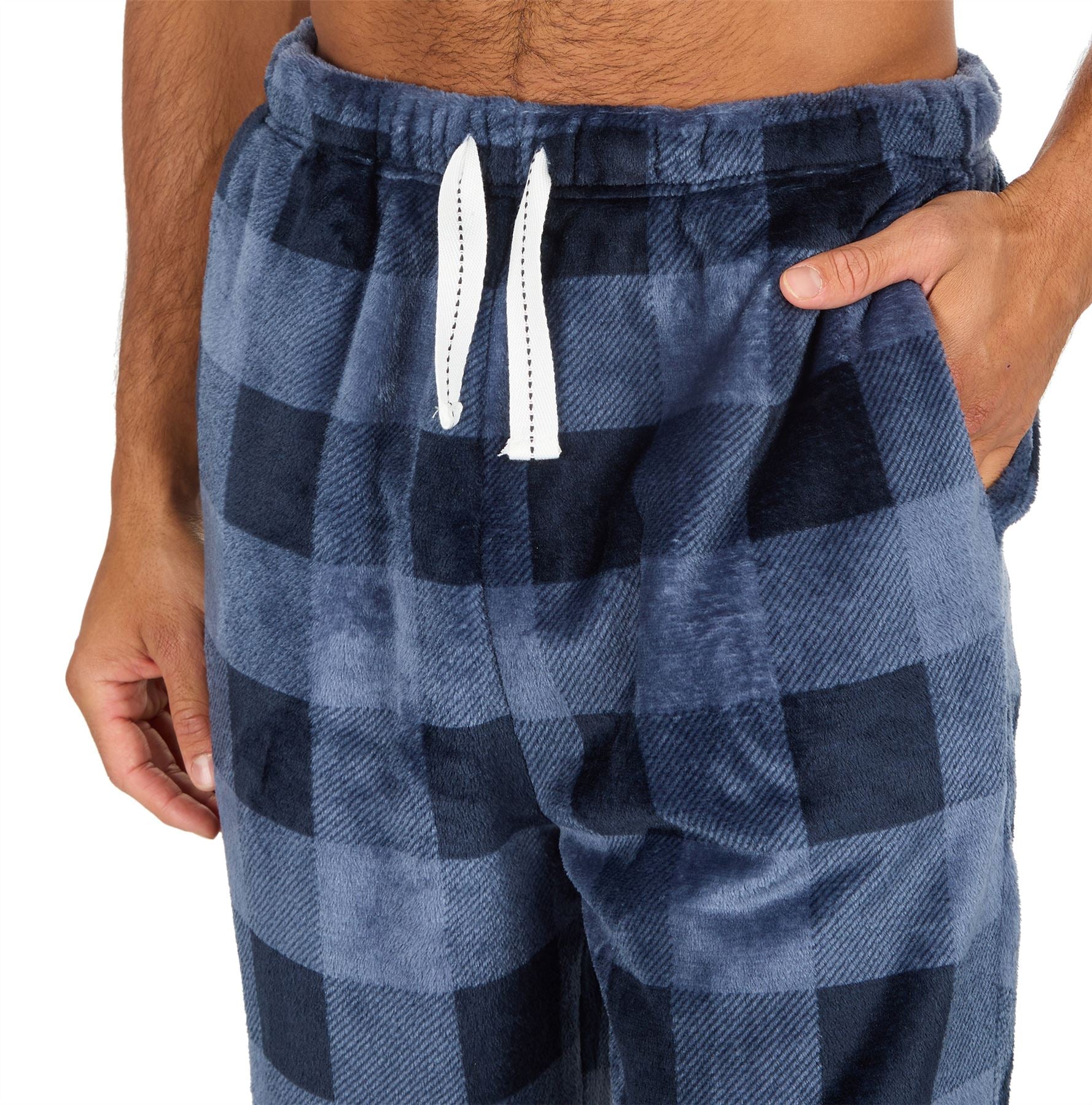 Cargo Bay Mens Polished Fleece Check Pyjamas