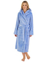 Slenderella Womens Luxury Flannel Fleece 46" Hooded Robe