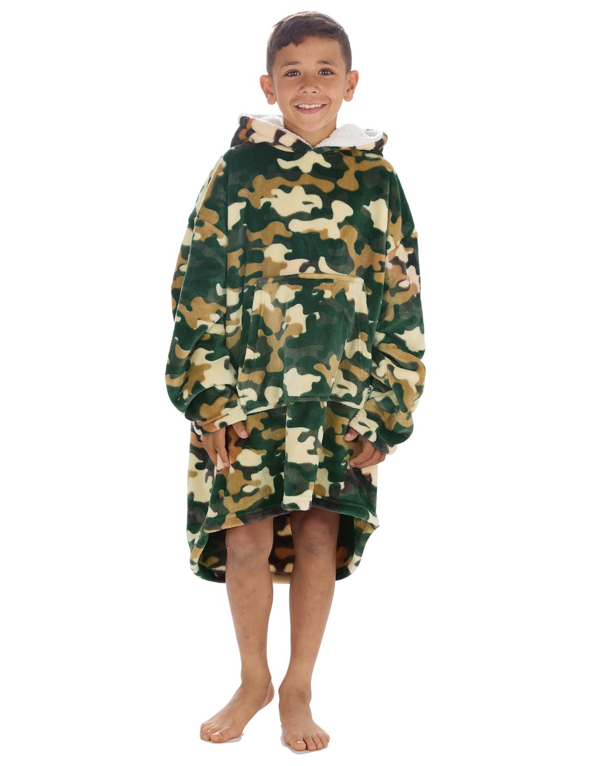 Huggable Boys Camo Oversized Snuggle Hoodie