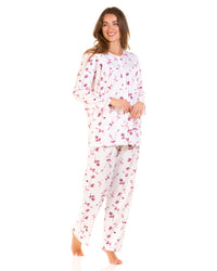 La Marquise Womens Two Flowers Cuddleknit Pyjamas