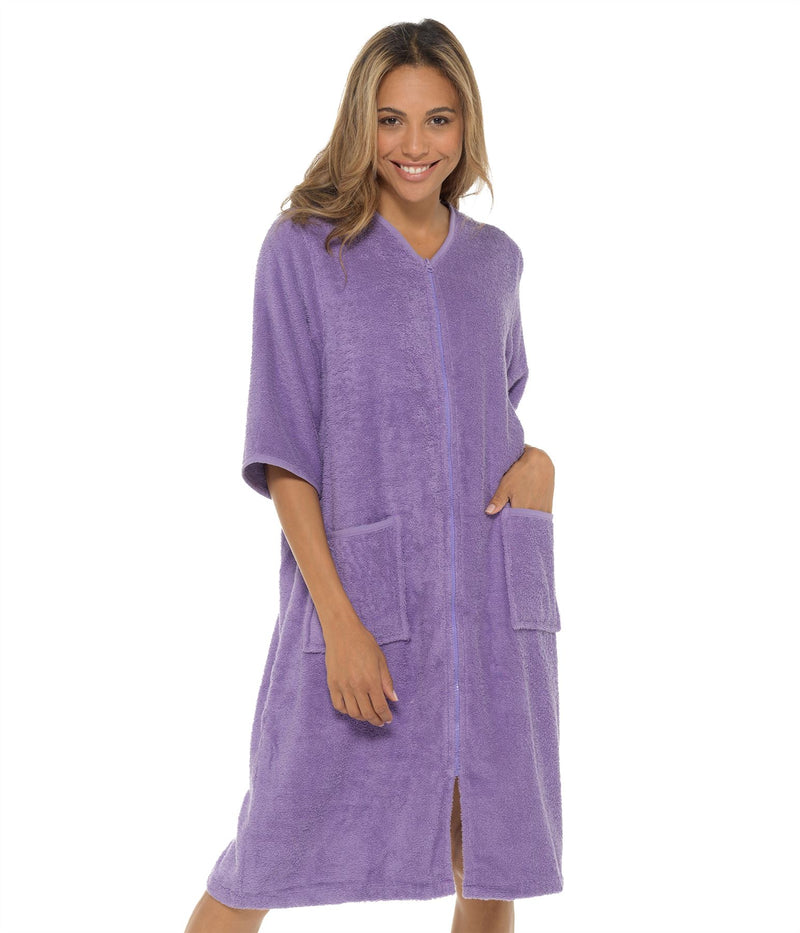 Undercover Womens Zip Up Towelling Dressing Gown