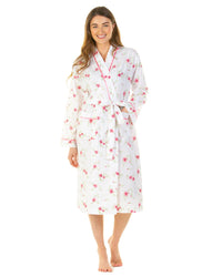 La Marquise Womens Wallflower Woven Robe