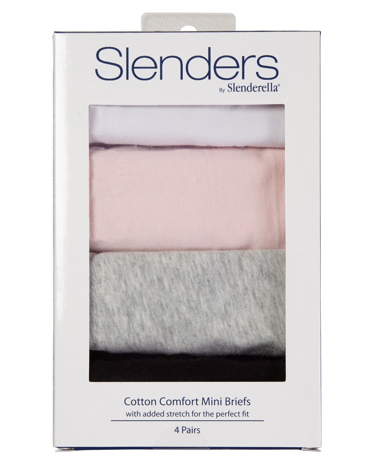 Slenders by Slenderella Womens 4 Pack Cotton Mini Brief