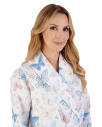 Slenderella Womens 46" Printed Waffle Wrap Dressing Gown