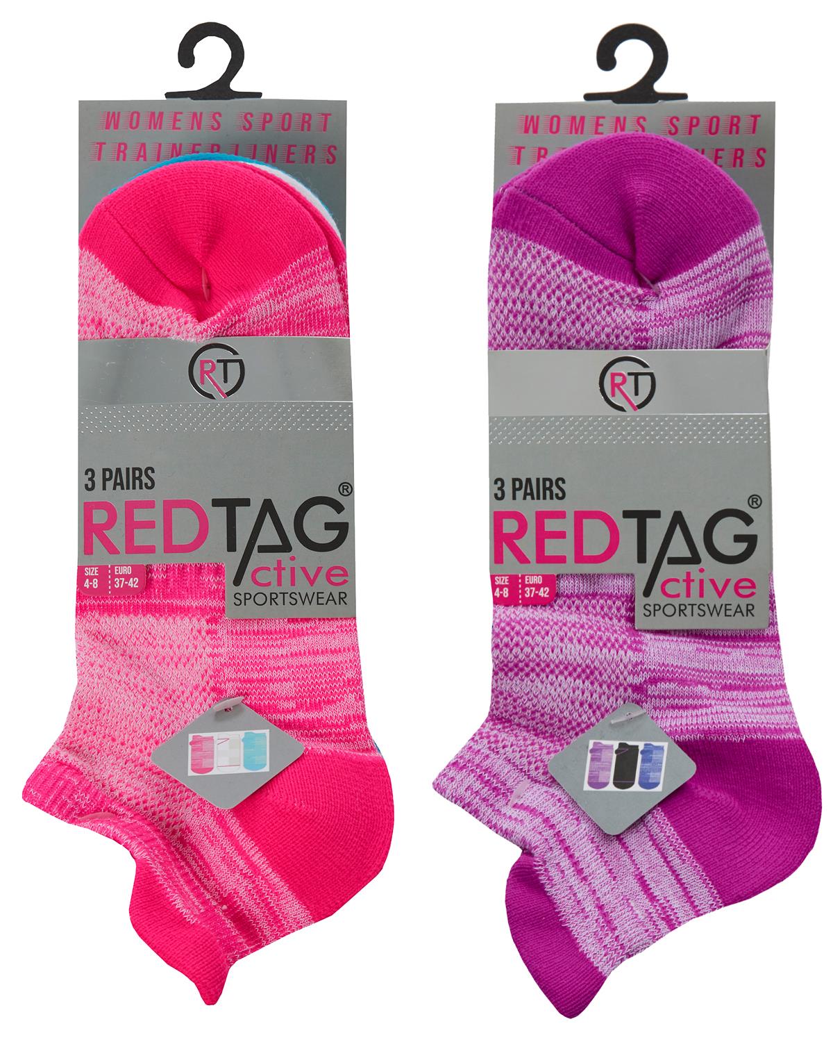 RedTag Womens 6 Pack Space Dye Sport Trainer Socks