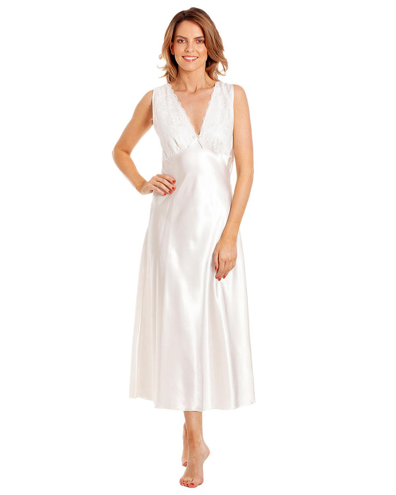 Lady Olga Womens Satin Wide Strap Nightdress