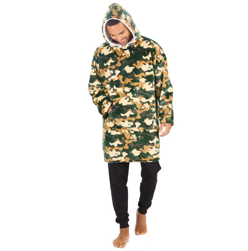 Huggable Adults Green Camo Snuggle Hoodie