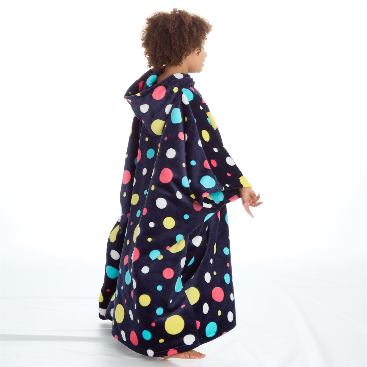 Huggable Girls Spotty Oversized Blanket Poncho