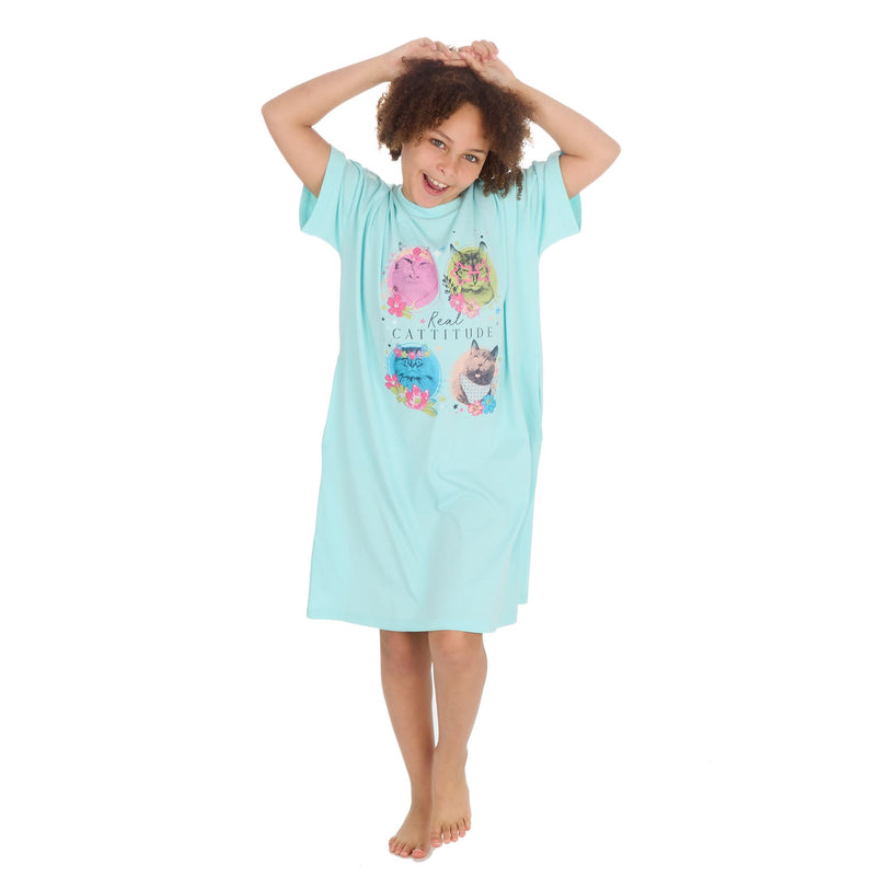 Red Melon Girls Oversized Sleep T-Shirt