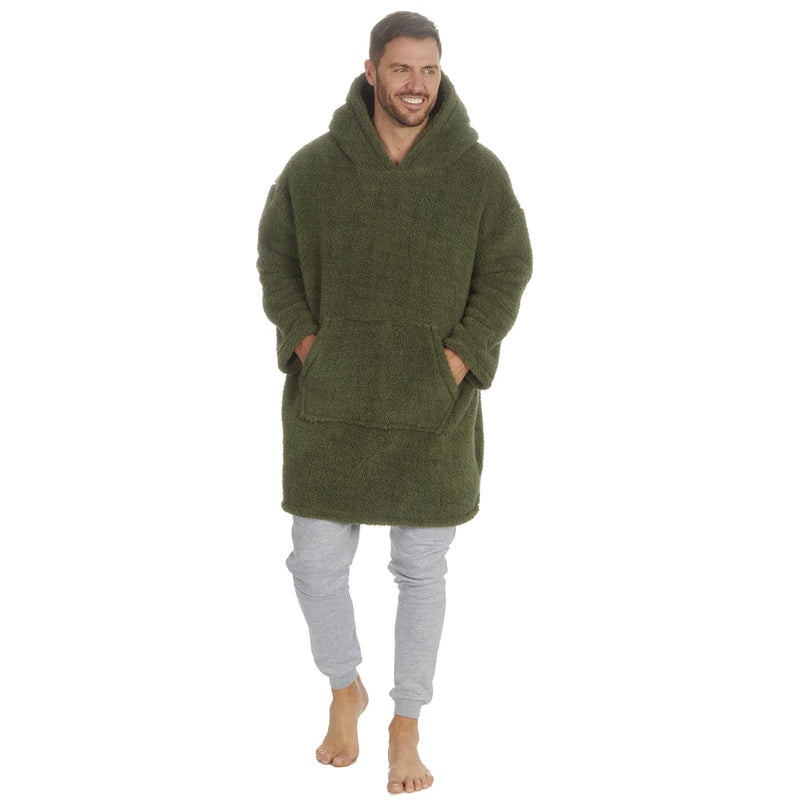 Huggable Mens Borg Fleece Oversized Hoodie