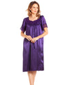 Lady Olga Womens Satin Short Sleeve Nightdress