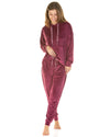 La Marquise Womens Velour Lounge Hooded Pyjamas