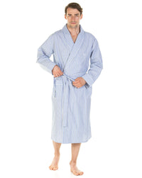 Haigman Mens 100% Poplin Cotton Dressing Gown