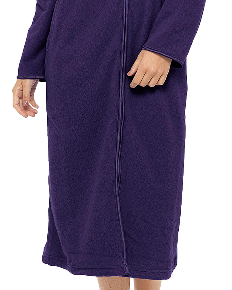 Lady Olga Womens Zip Fleece Dressing Gown