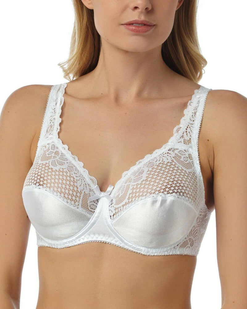 Marlon Womens Satin & Lace Underwired Bra