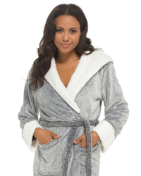 Slumber Hut Womens Shimmer Fleece Dressing Gown