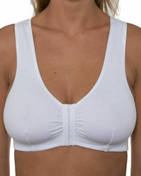 Gemm Womens Cotton Front Fastening Wireless Bra