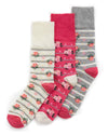 Womens 6 Pack Floral Comfort Fit Bamboo Socks