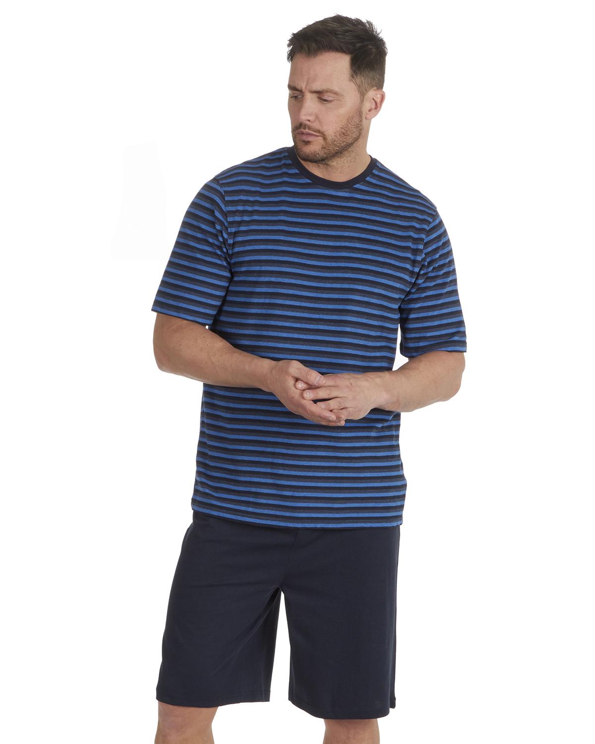 Cargo Bay Mens Striped Short Jersey Pyjamas