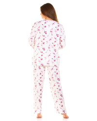 La Marquise Womens Two Flowers Cuddleknit Pyjamas