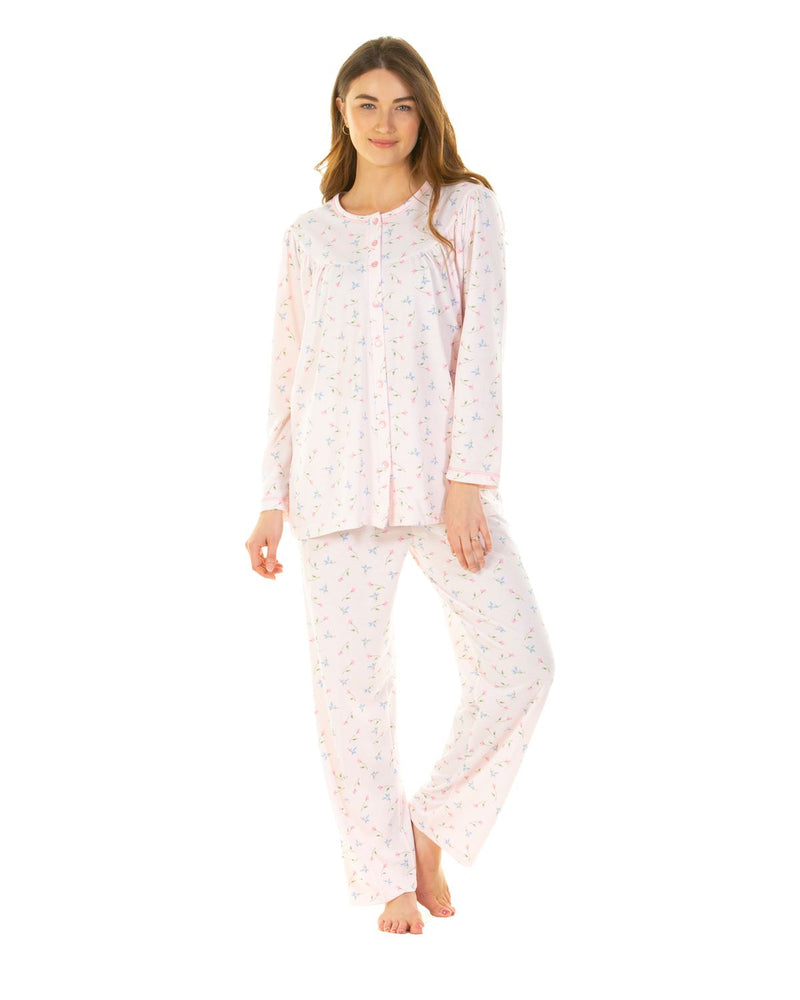 La Marquise Womens Flower Leaf Cuddleknit Pyjamas