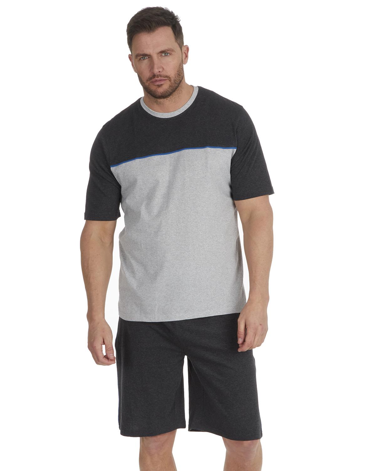 Cargo Bay Mens Contrast Piping Short Jersey Pyjamas