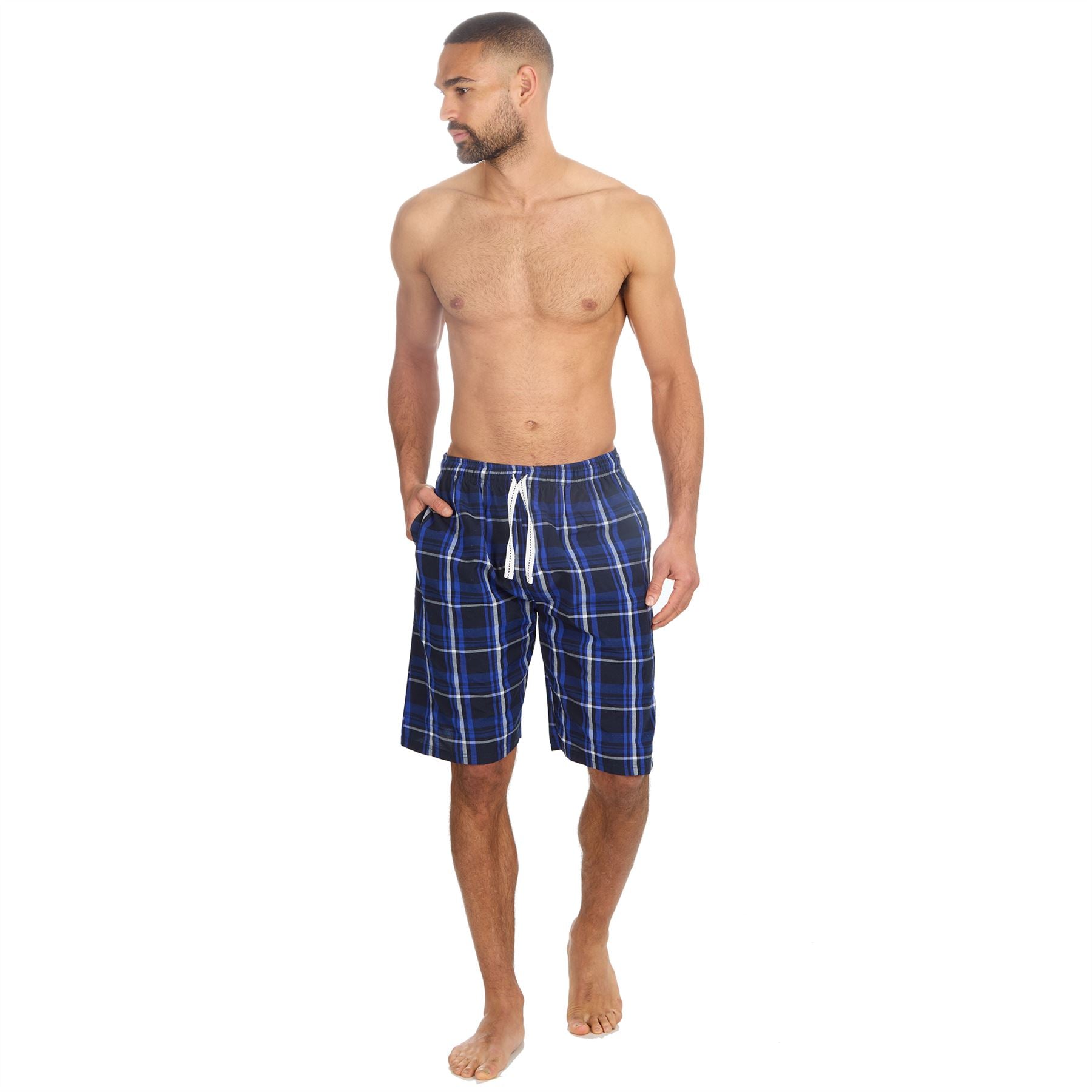 Cargo Bay Mens Check Lounge Shorts