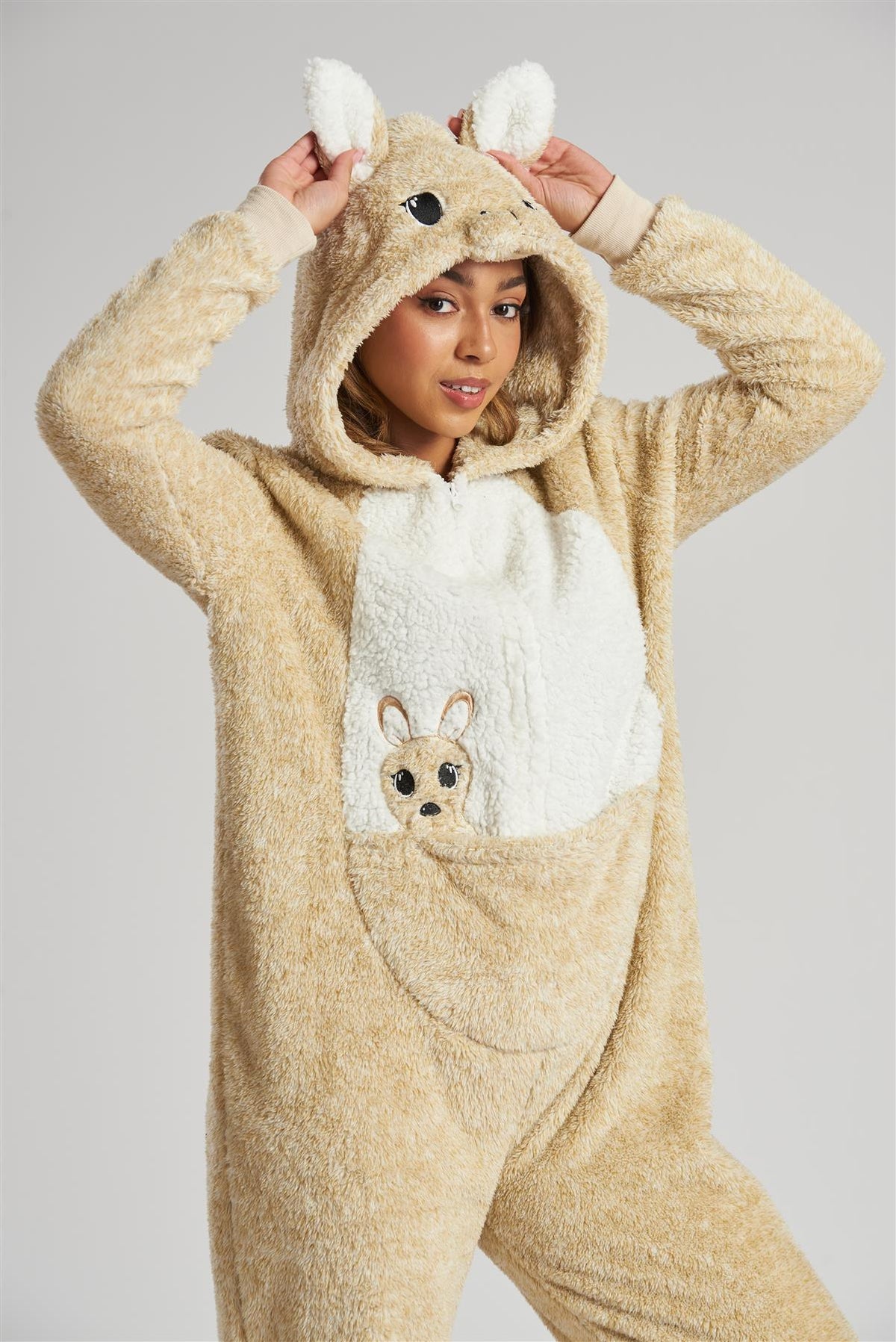 Loungeable Womens Kangaroo Fleece Onesie