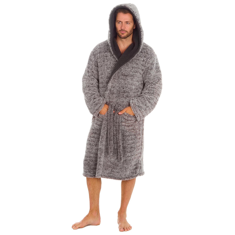 Undercover Mens Sherpa Fleece Dressing Gown