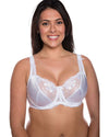 Gemm Womens Underwired Satin & Lace Bra