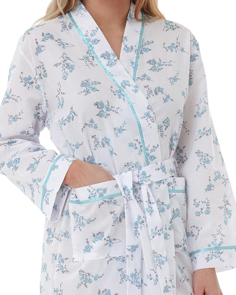 Lady Olga Womens Floral Woven Dressing Gown