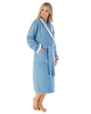 Slenderella Womens Contrast Trim Towelling Dressing Gown